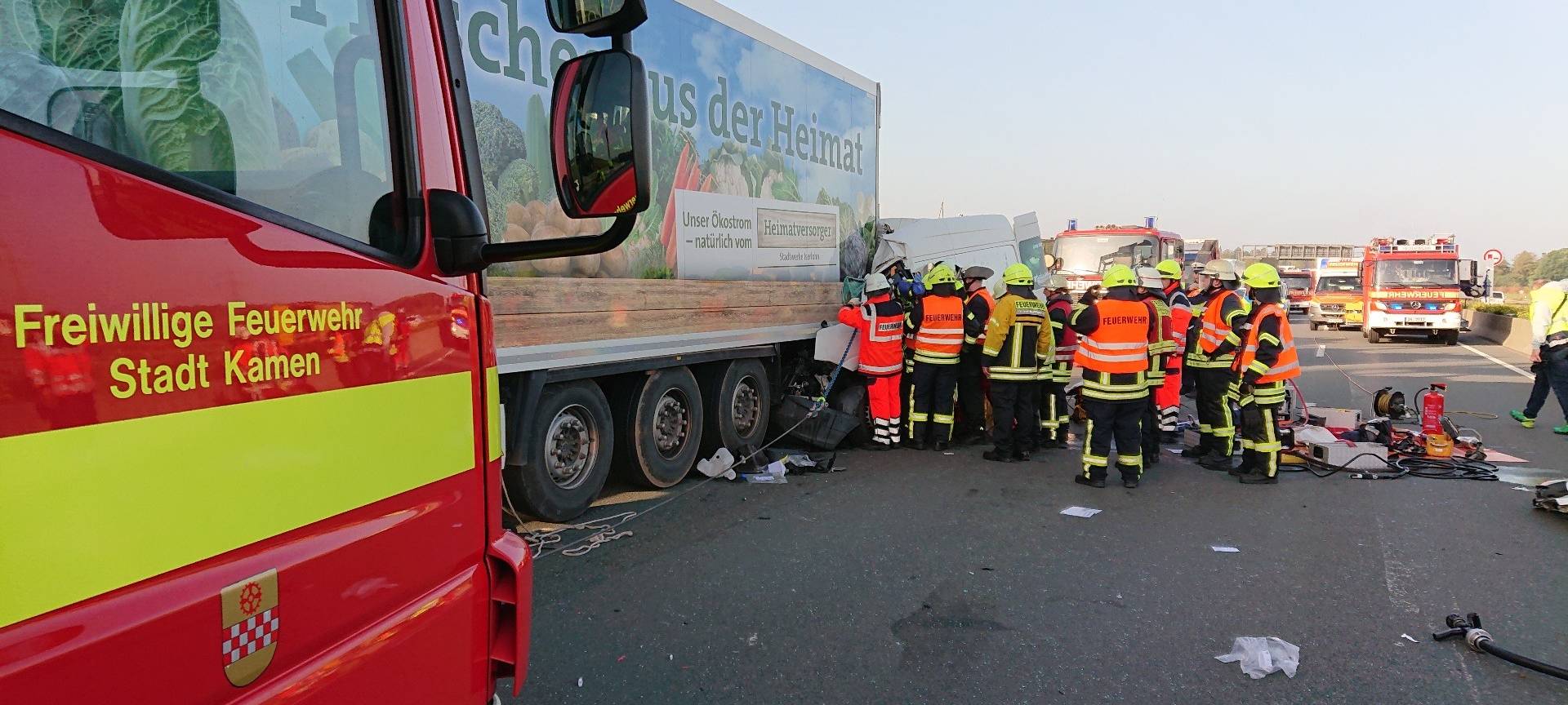 Schwerer Unfall A1 Kamener Kreuz