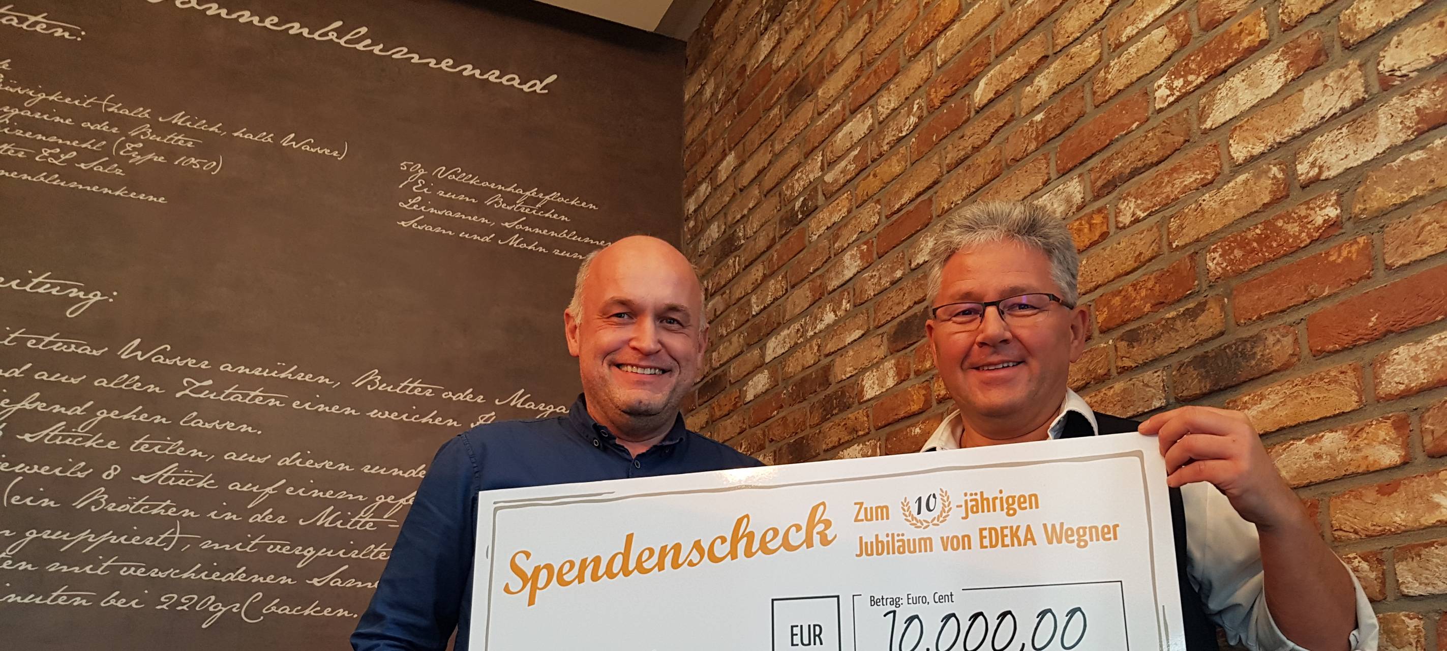 Bernd Wegner spendet 10.000 Euro an Aktion Lichtblicke