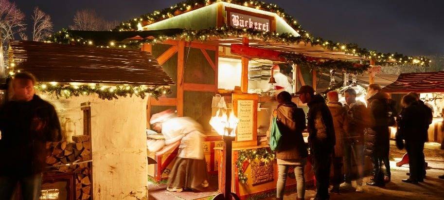 Mittelalterliche Hütte im Fredenbaumpark