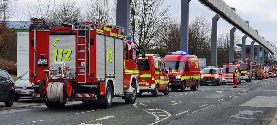 Feuerwehreinsatz an der TU Dortmund.