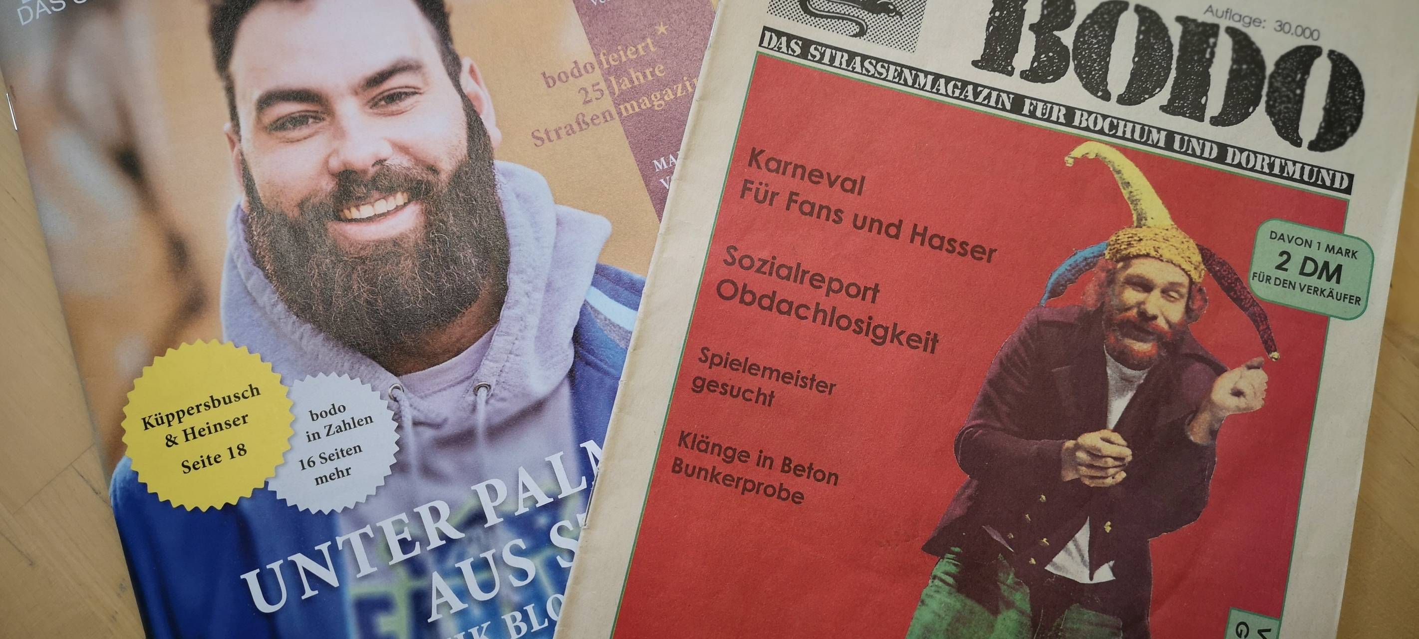 Erstausgabe des Bodo Straßenmagazins.