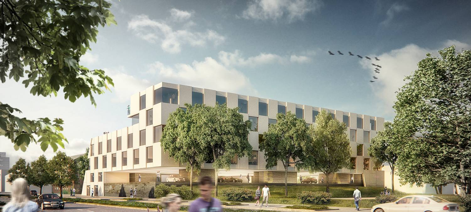 Grundsteinlegung des Wohnkomplex "Südtribüne"