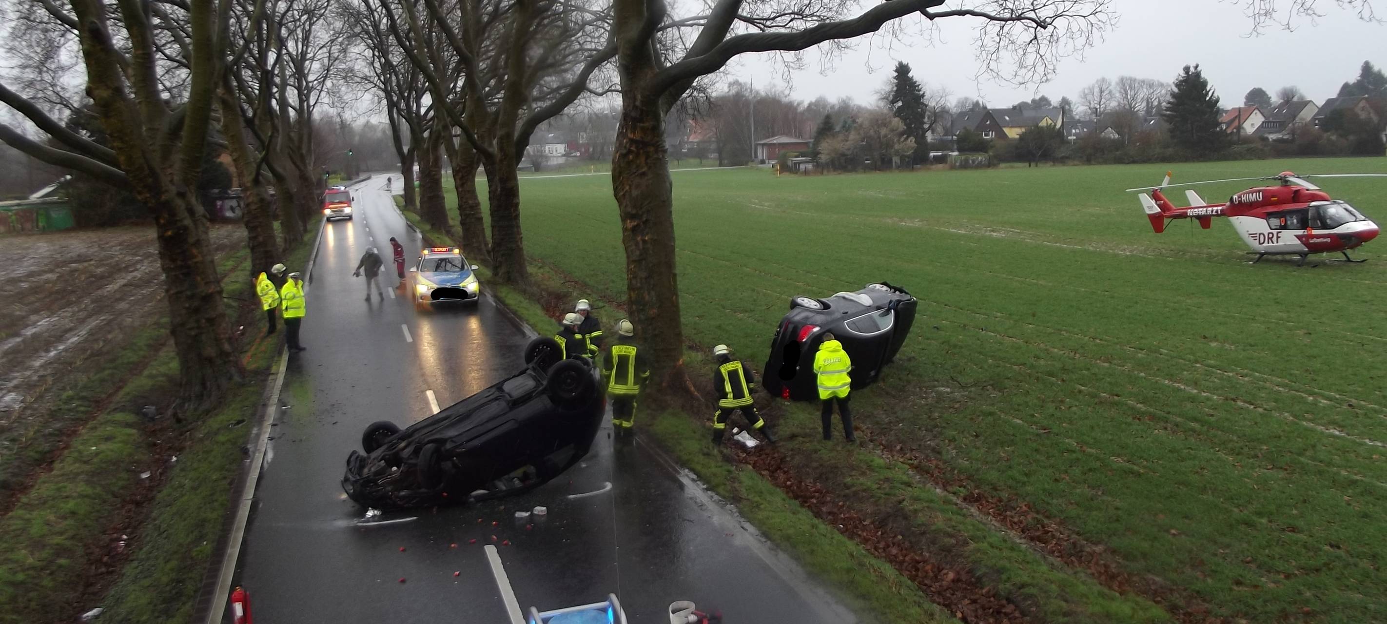 Drei Verletzte bei schwerem Unfall