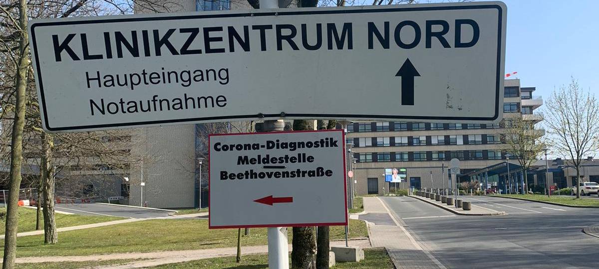 Behandlungszentrum für Corona-Patienten am Klinikum Nord in Dortmund.