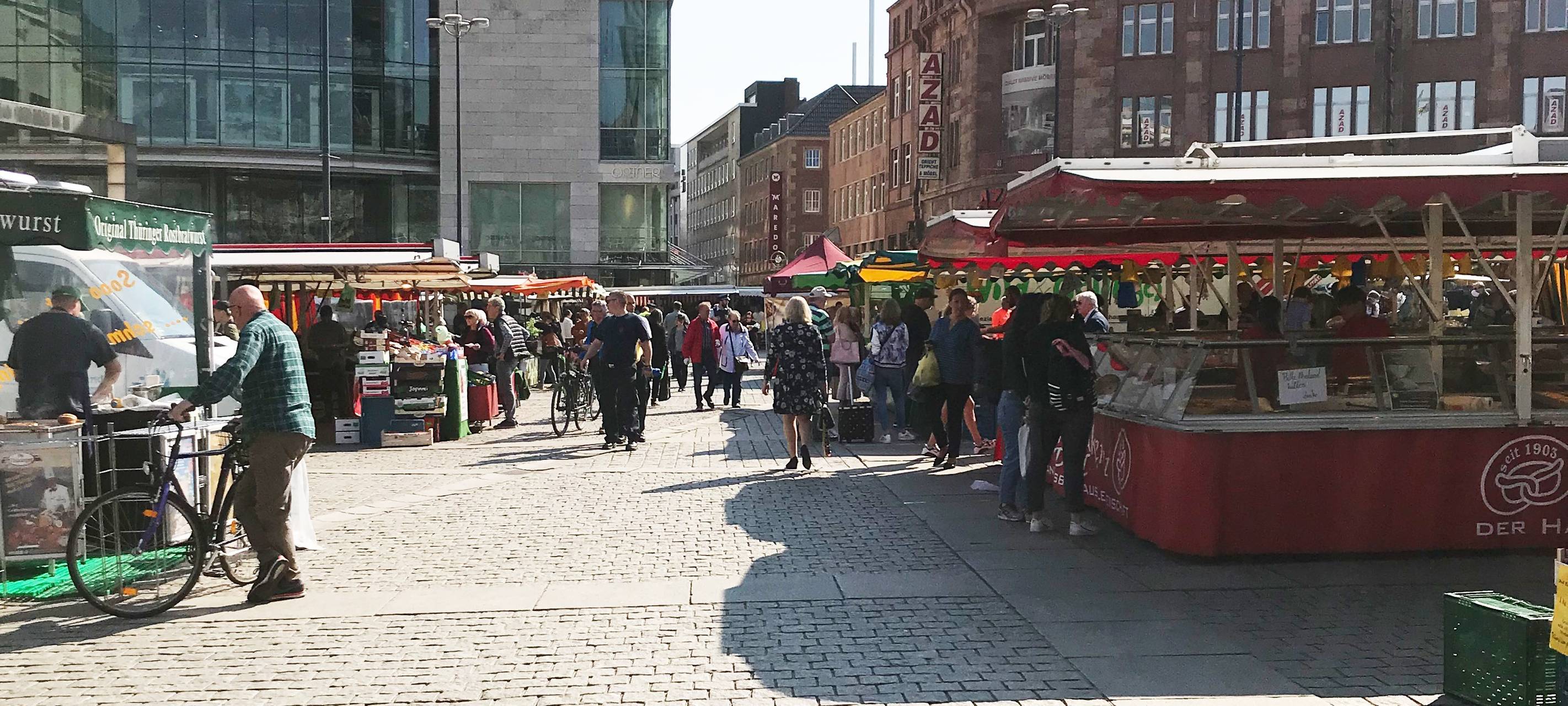 Wochenmarkt auf dem Hansaplatz