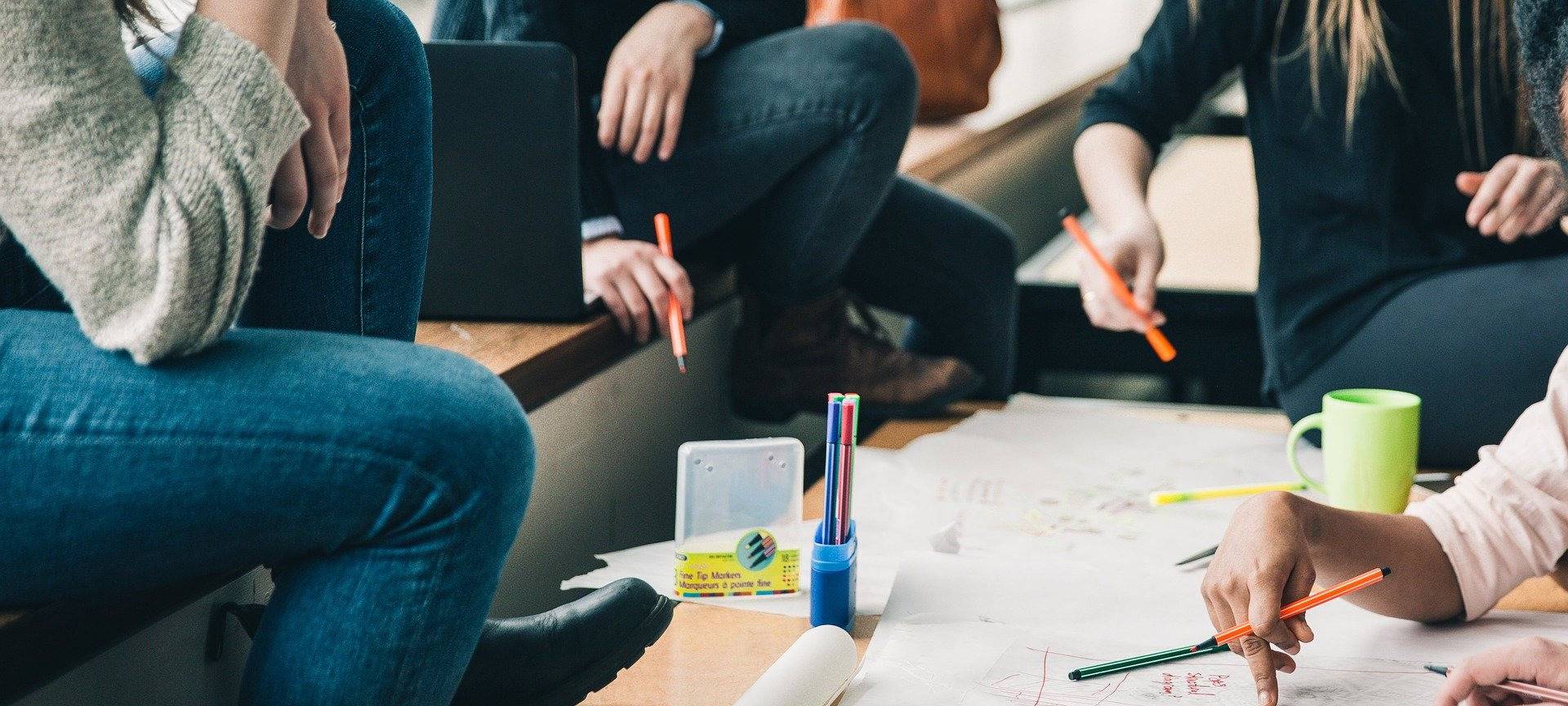 Gruppensituation beim Unterricht an einer Schule