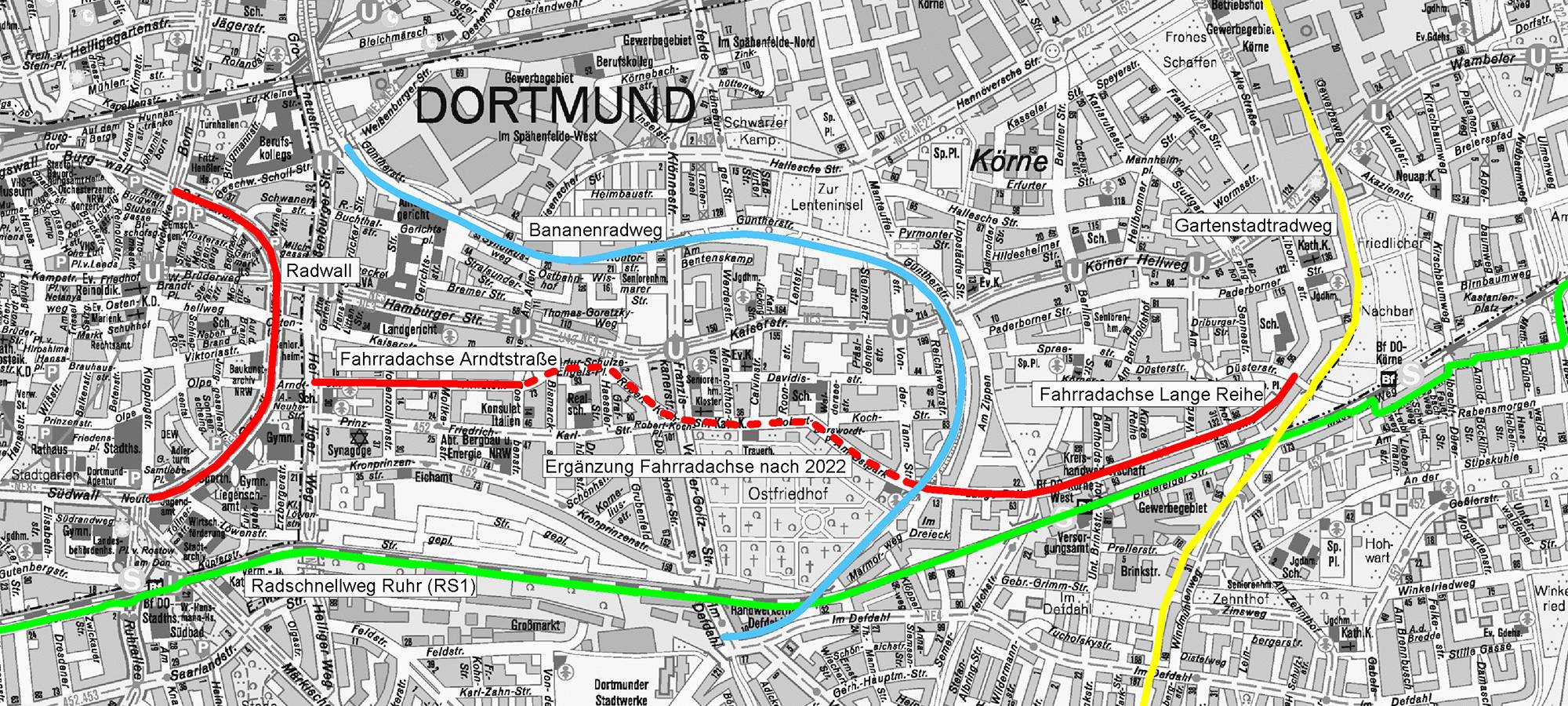 Neue Fahrradstraßen sollen in Dortmund errichtet werden.