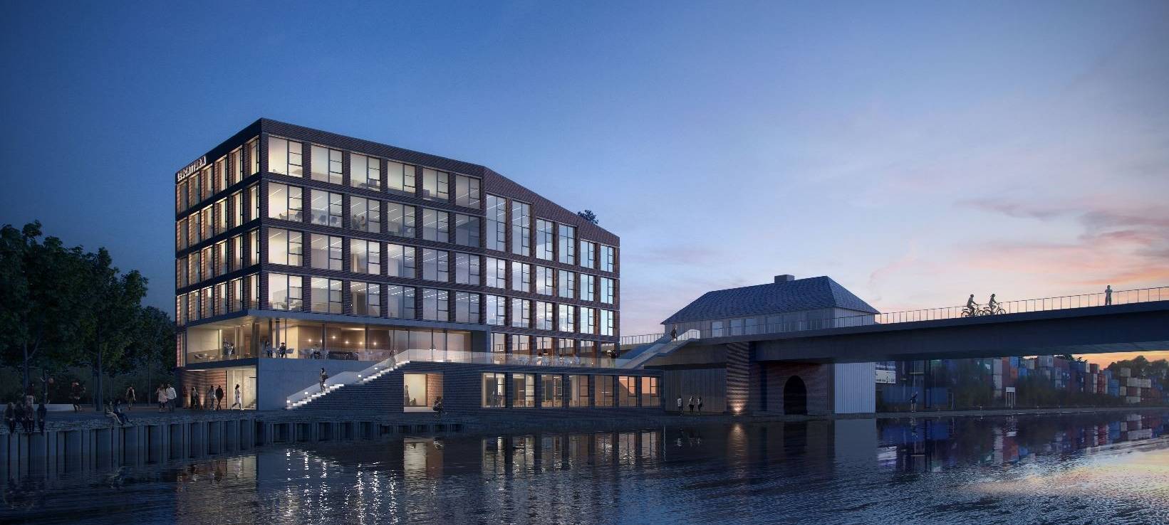 Leuchtturm Animation am Dortmunder Hafen (Santa-Monika Anleger)