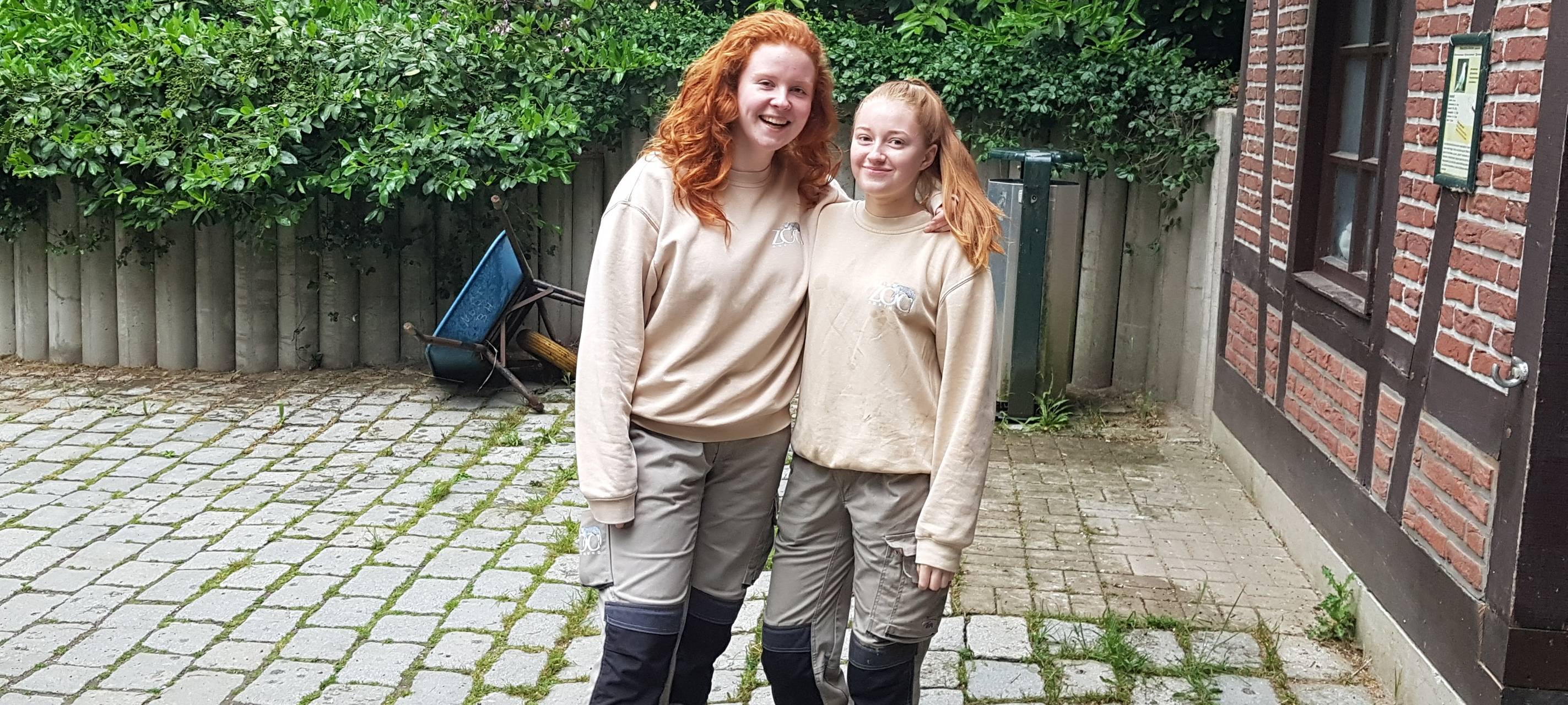 Olive und Sarah machen ein "Ökologisches Jahr" im Dortmunder Zoo.