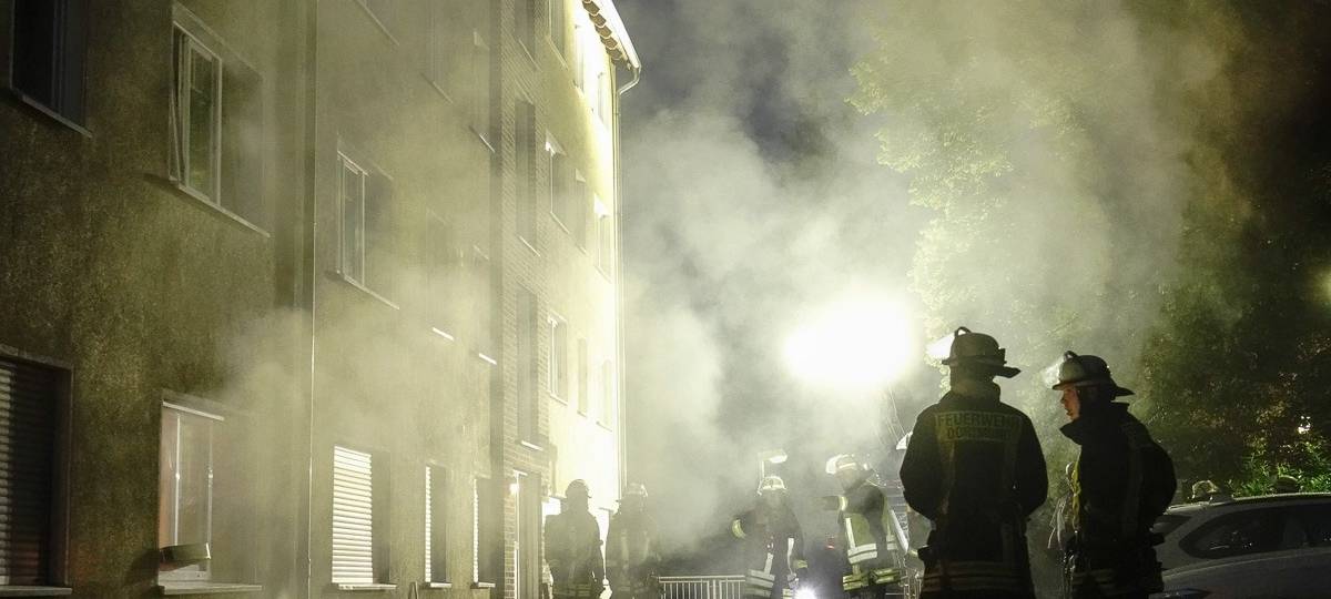 Kellerbrand in Dortmund Marten.