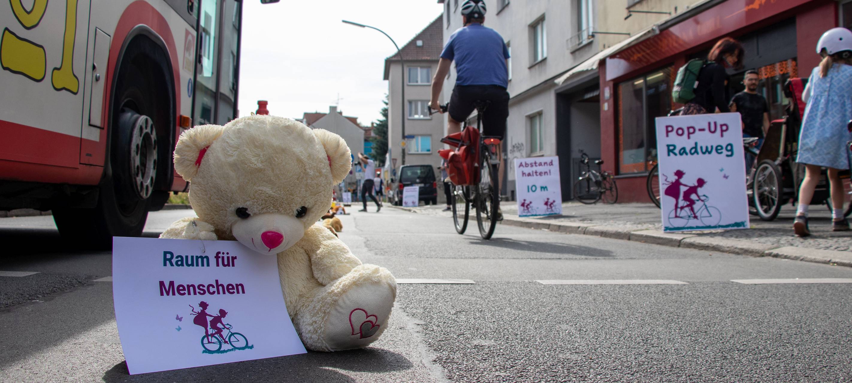 Pop Up Radweg in Dortmund