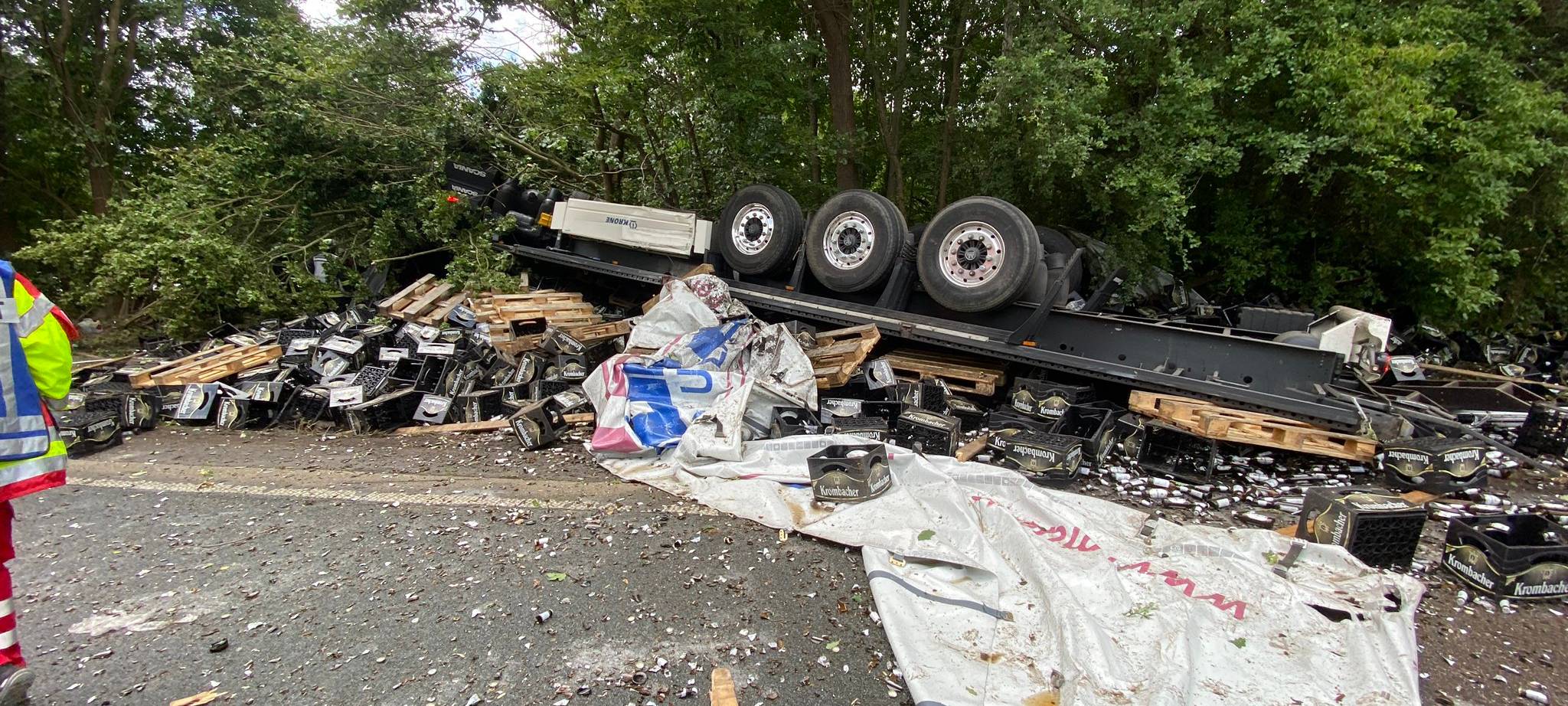 Lkw-Unfall auf der A45 (Abfahrt Eichlinghofen)