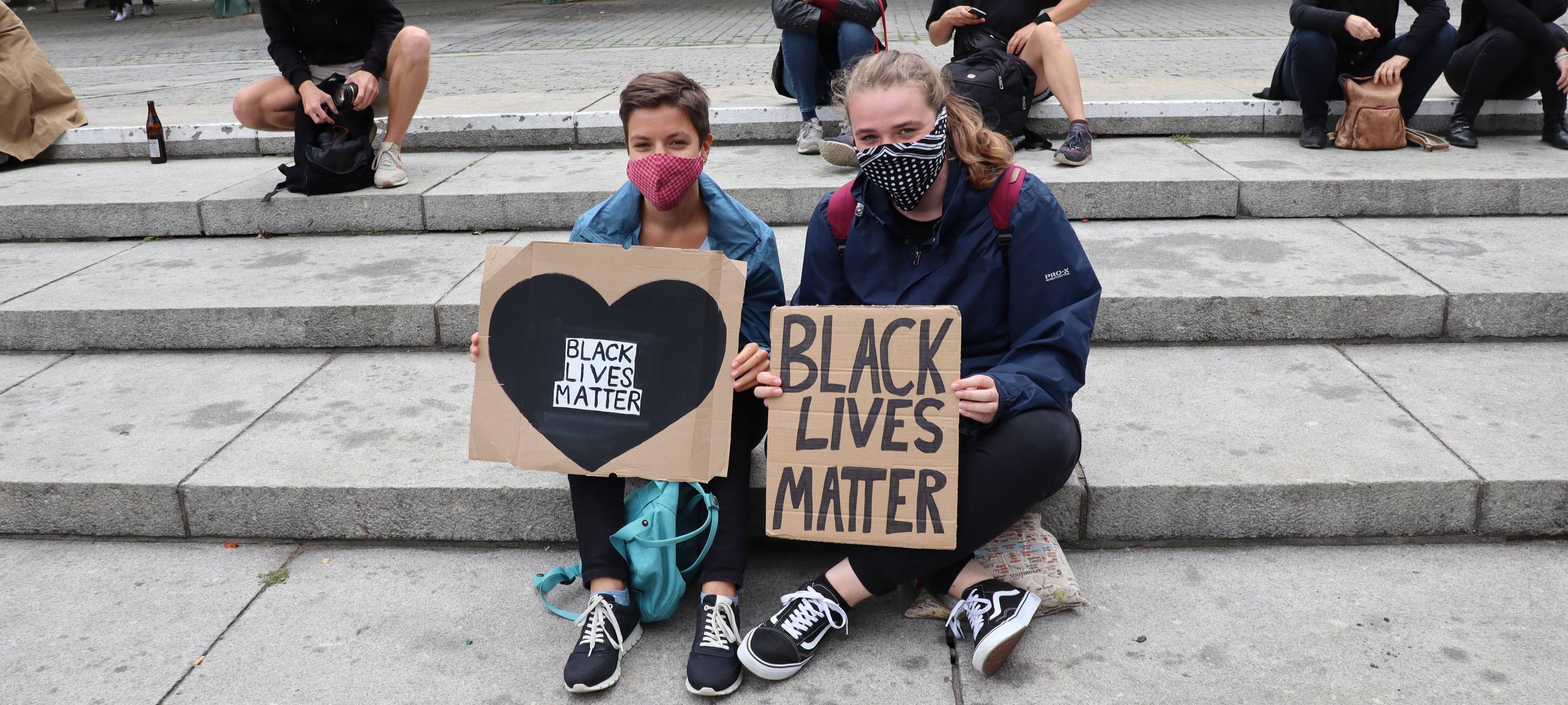 Zwei Black Lives Matter Teilnehmer in Dortmund 4/7/2020