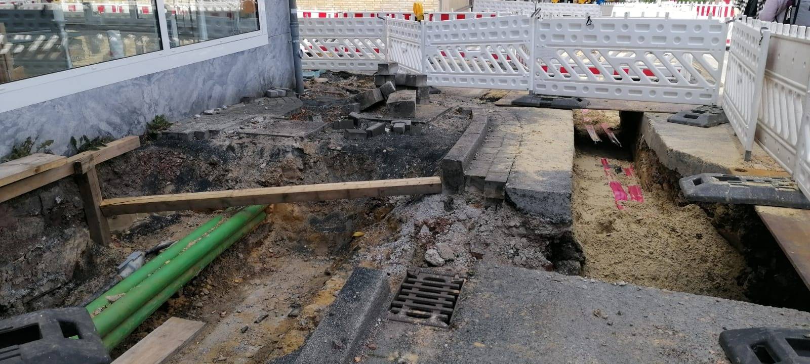 Baustelle in Dortmund Hombruch: Altlasten gefunden.