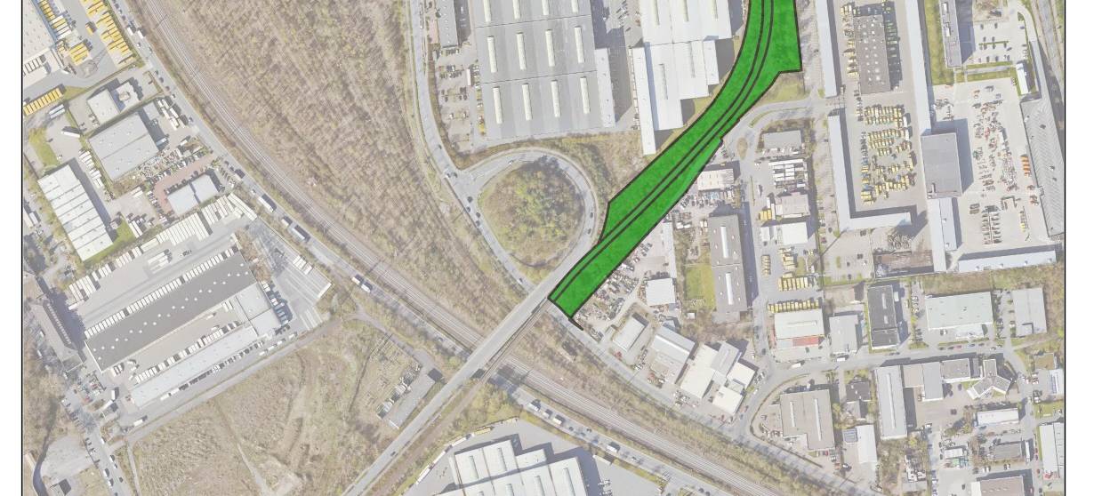 Lageplan Flächenankauf "Grüner Korridor"