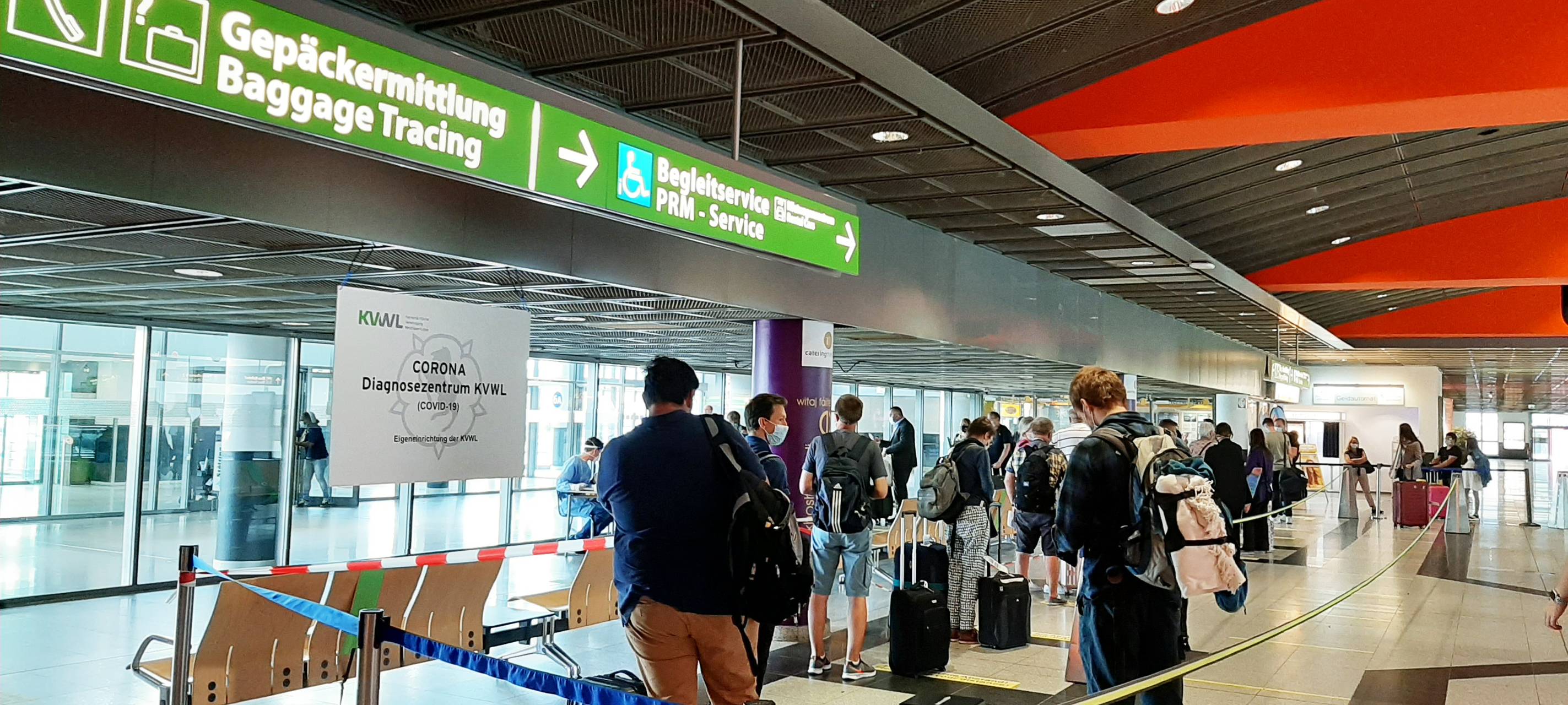 Corona-Teststelle am Dortmund Flughafen.
