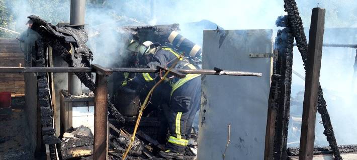 Brand Gartenlaube Machariusstraße