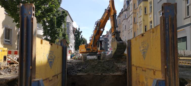 Saarlandstraße: Baustelle im Zeitplan