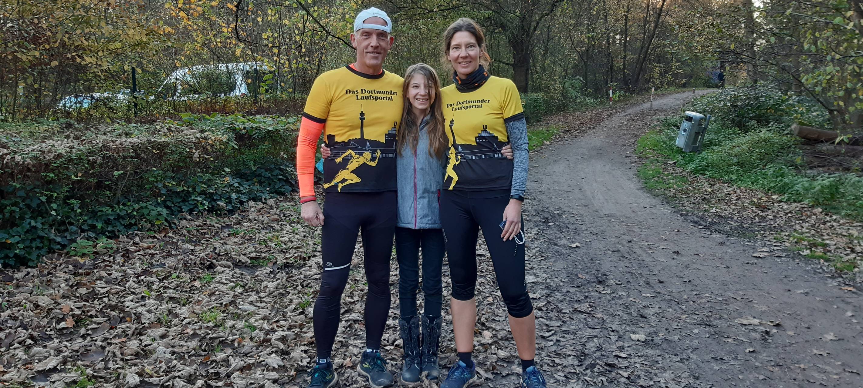 Marathon-Läufer Frank Pachura mit Frau Kerstin und Tochter Joline