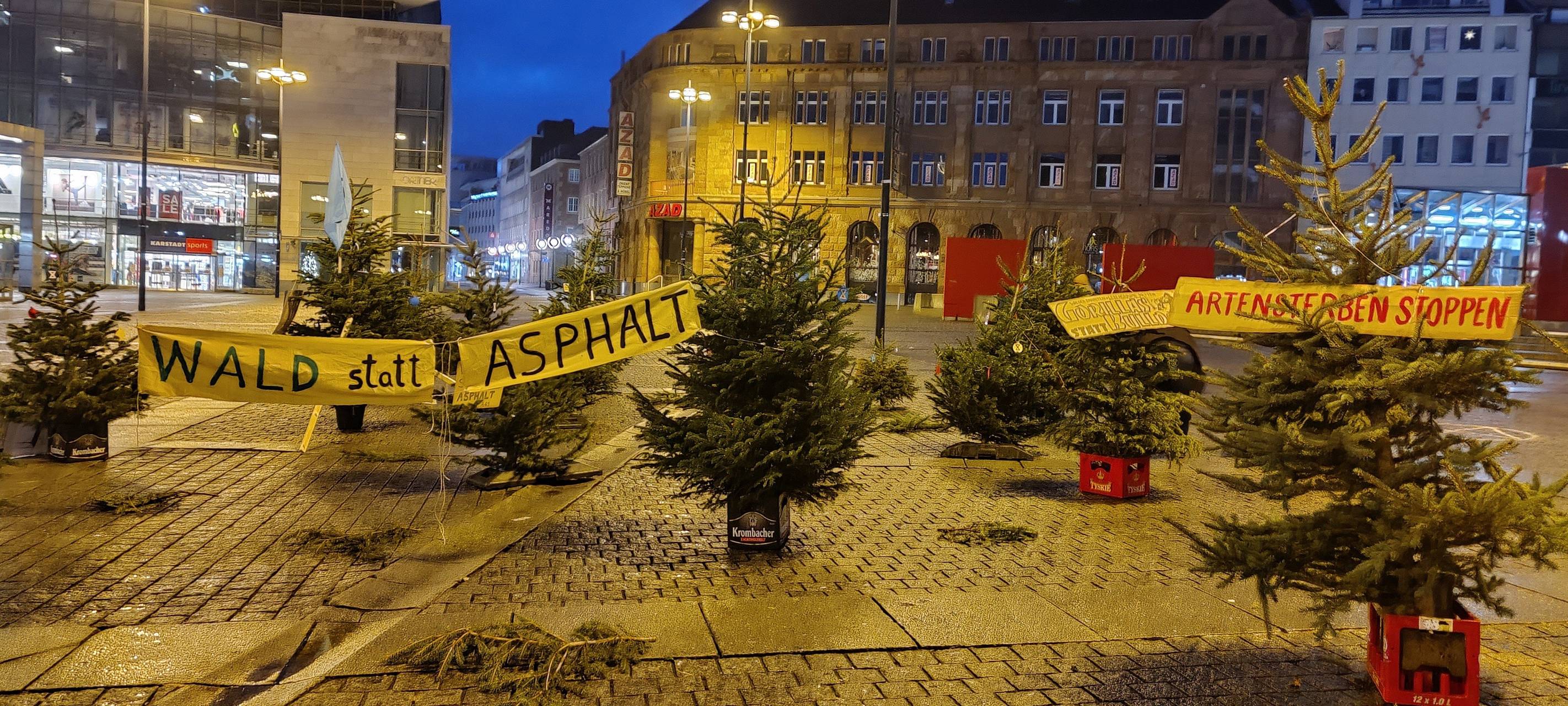 Dortmund: Klimaaktivisten setzen Zeichen gegen Waldsterben