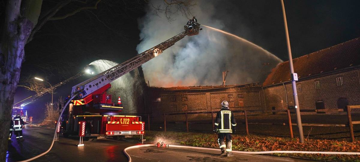 Scheunenbrand in Dortmund-Somborn