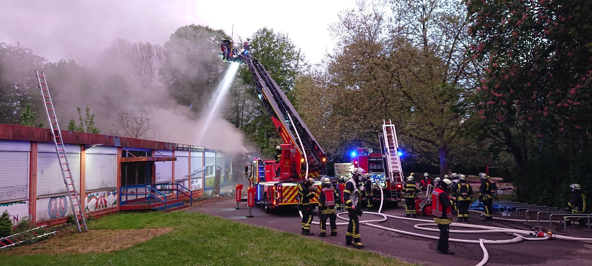 KITA-Container-Brand im Dortmunder Osten