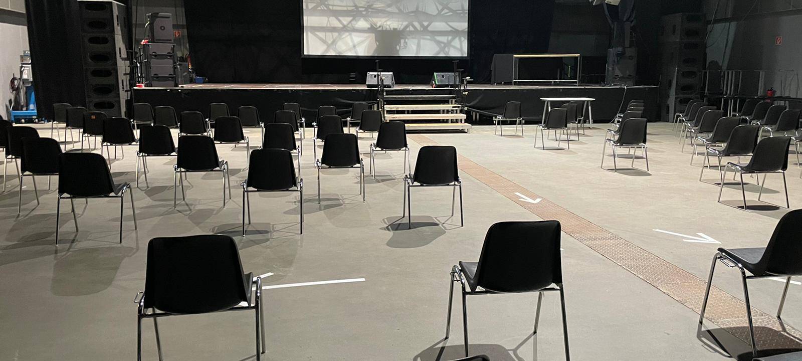 FZW Dortmund bereitet sich auf erstes Konzert mit Publikum nach Lockdown vor.