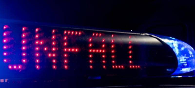 Blaulicht mit Hinweis Unfalls