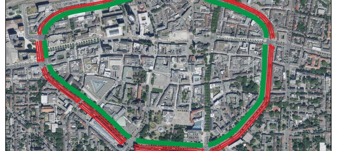 Stadt Dortmund stellt sechs Pläne für die Wallring-Umgestaltung vor