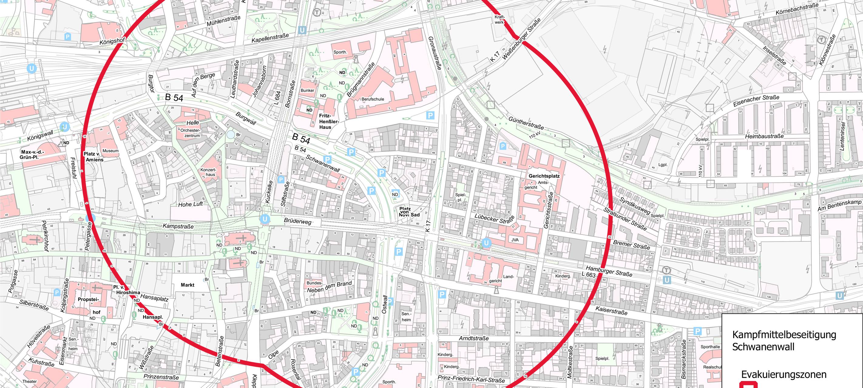 Dortmund: Vier Blindgänger-Verdachtspunkte um Schwanenwall entdeckt