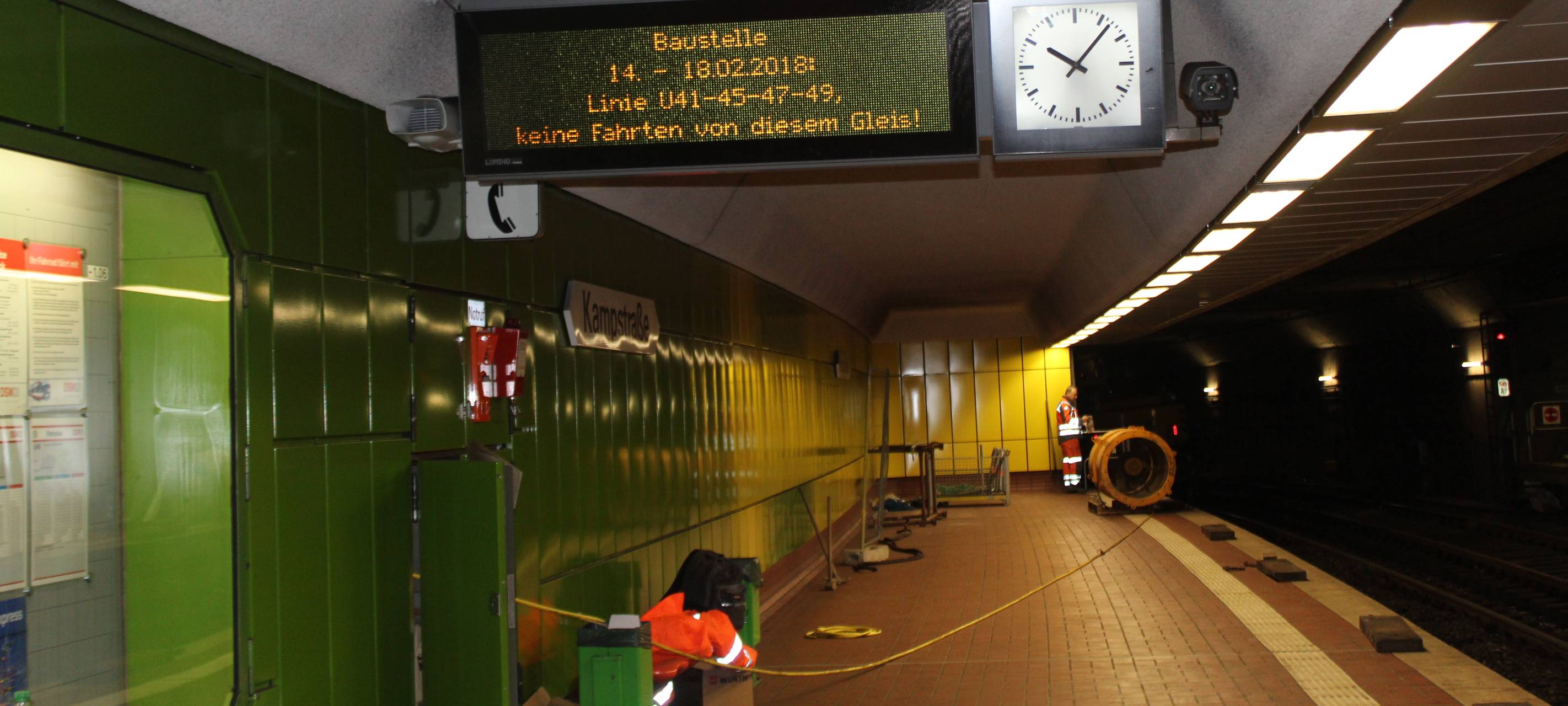 Baustelle U-Bahn Station Kampstraße endet am Montag