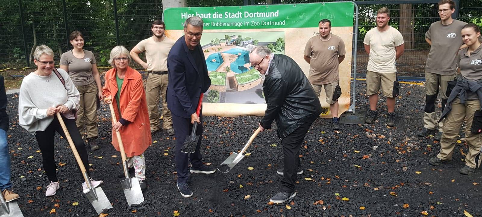 Spatenstich für neue Robbenanlage im Dortmunder Zoo