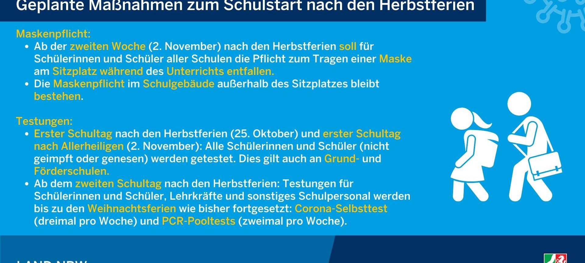 Maskenpflicht in NRW Schulen soll nächsten Monat wegfallen