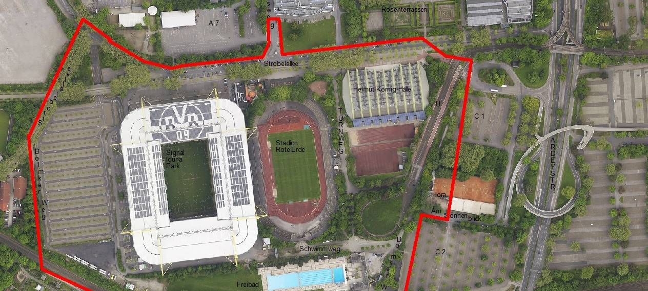 Ab sofort gilt um das Dortmunder Stadion wieder Maskenpflicht