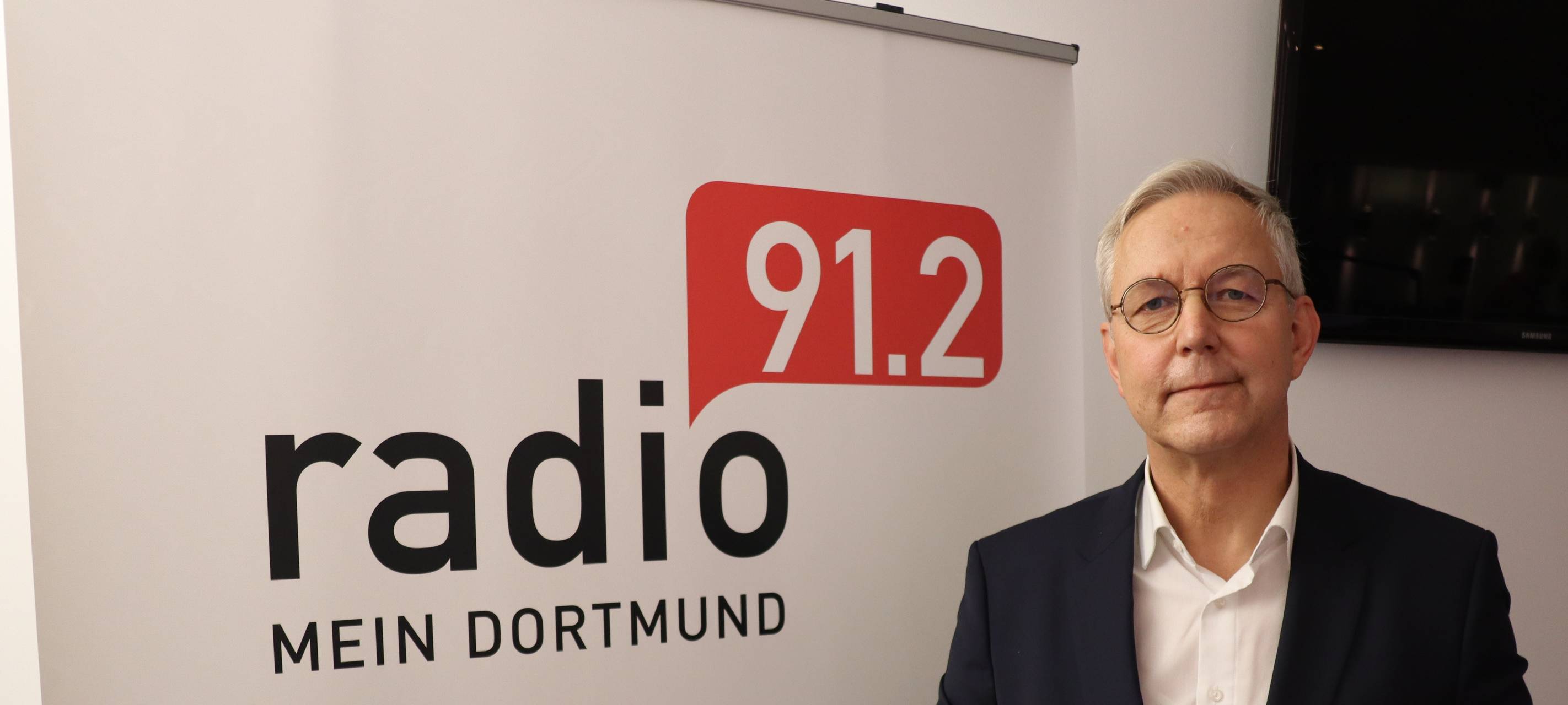 Dortmunds Polizeipräsident Gregor Lange im Radio 91.2-Studio