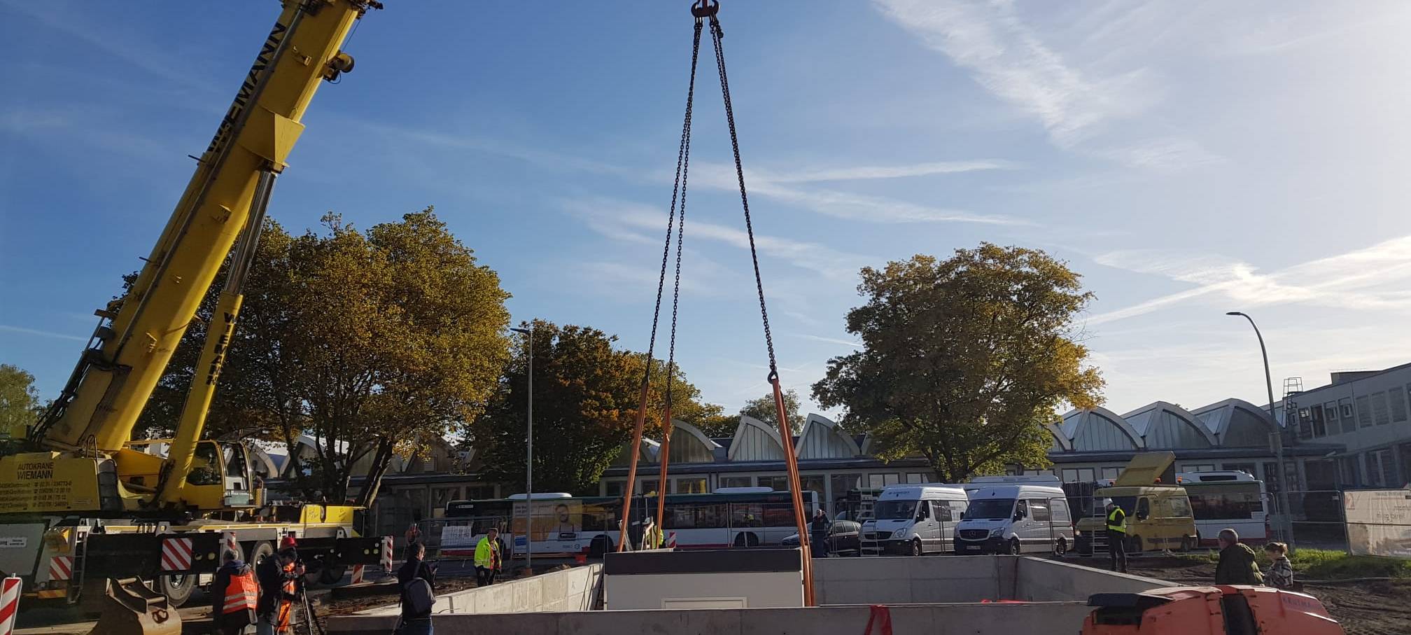 Betriebshof der Stadtwerke in Brünninghausen Trafo Station.