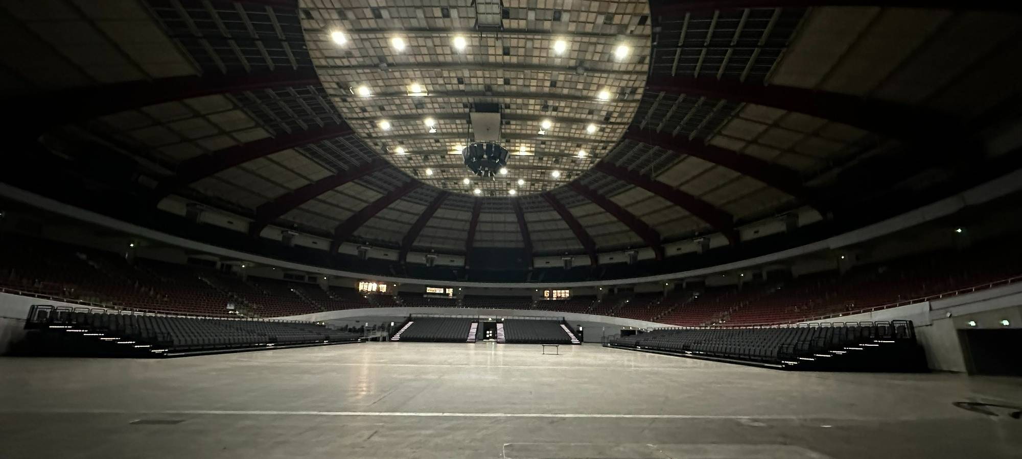 Leere Westfalenhalle in Dortmund.