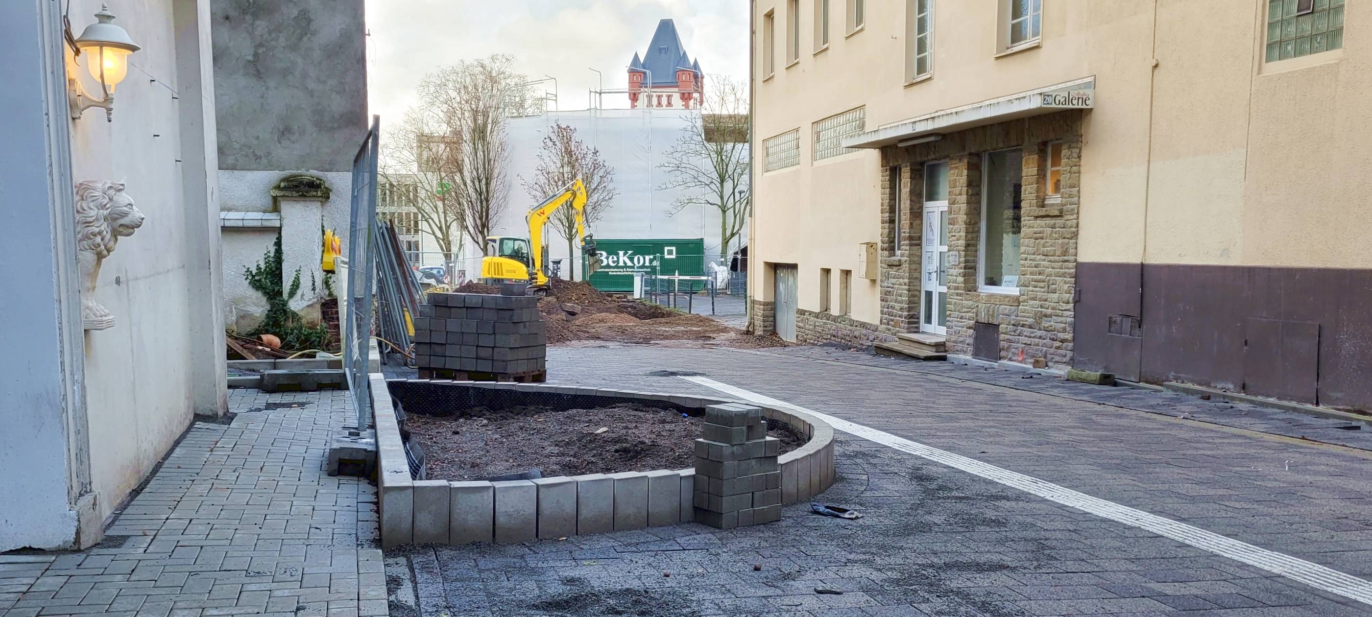 Hier entsteht der neue Verbindungsweg in Hörde zwischen der Fußgängerzone und dem Phoenixsee.