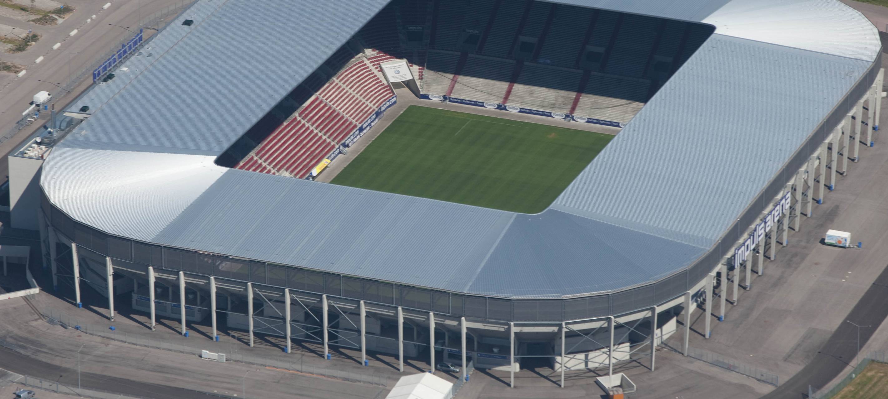 Luftbild der WWK-Arena