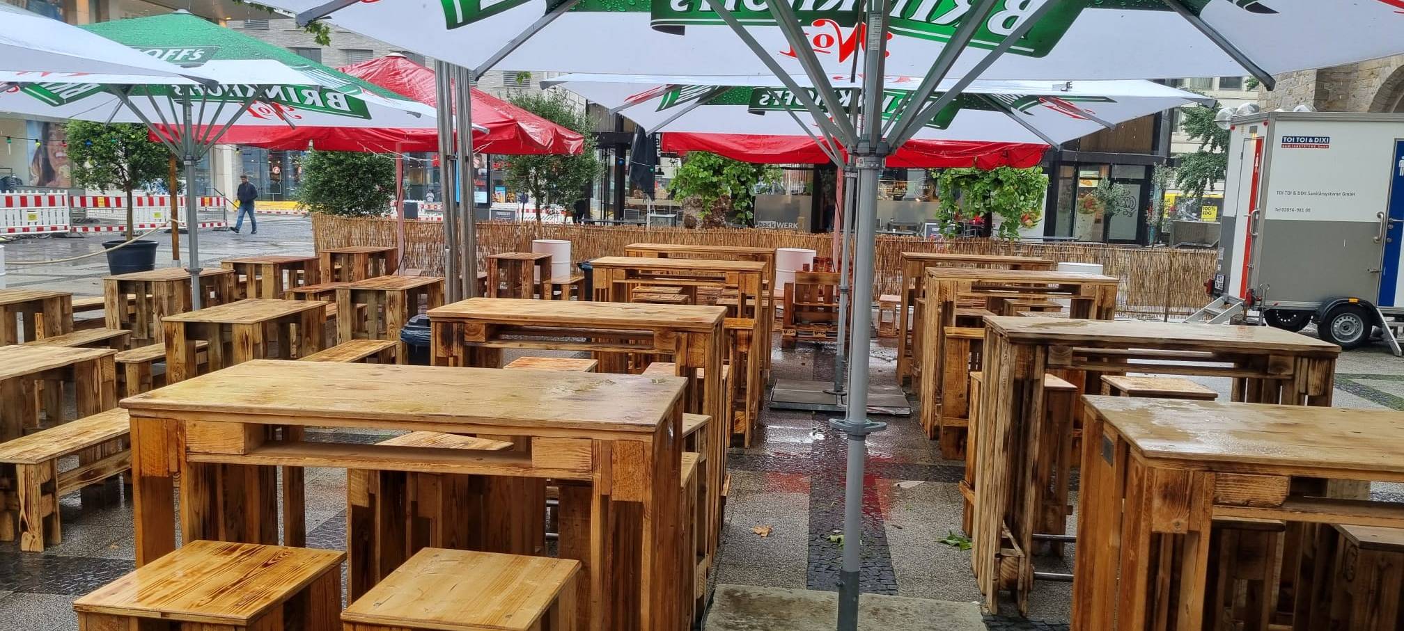 Pop-Up-Biergarten in der Dortmunder City startet