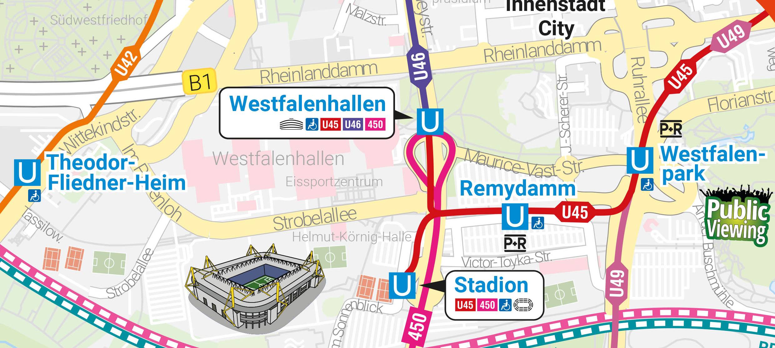 Mit dem ÖPNV zum BVB-Stadion: So kommst du stressfrei zum Spiel