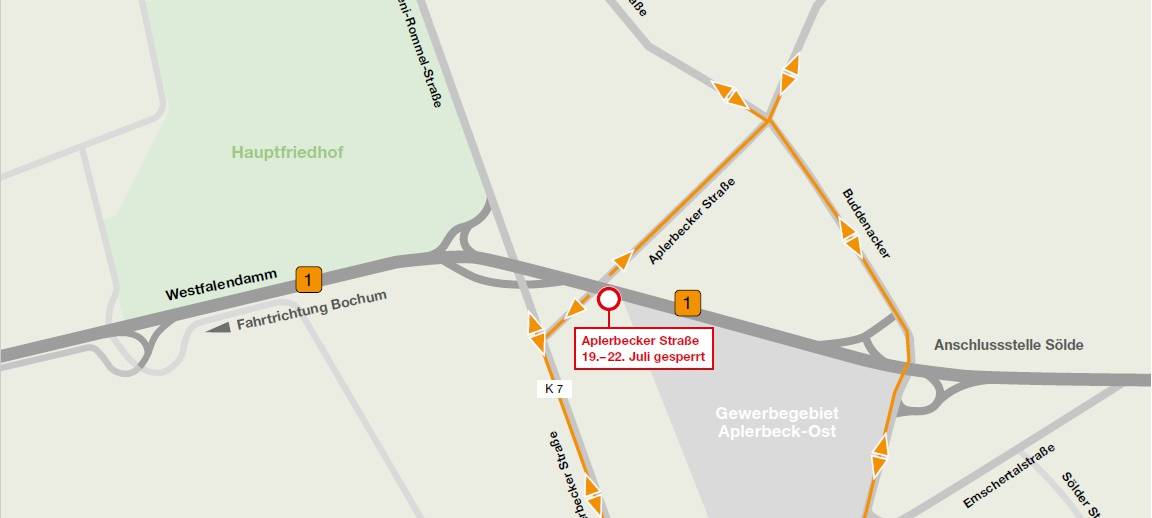 B1 Unterführung in Dortmund wird abgerissen – die Umleitungen