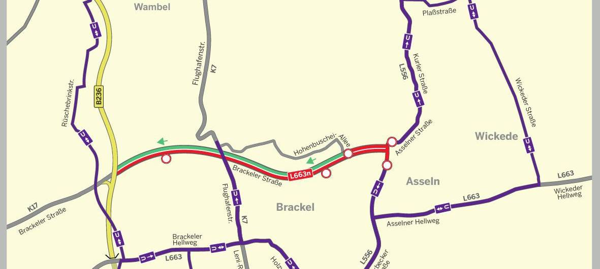 Sperrung der Asselner Straße in Dortmund