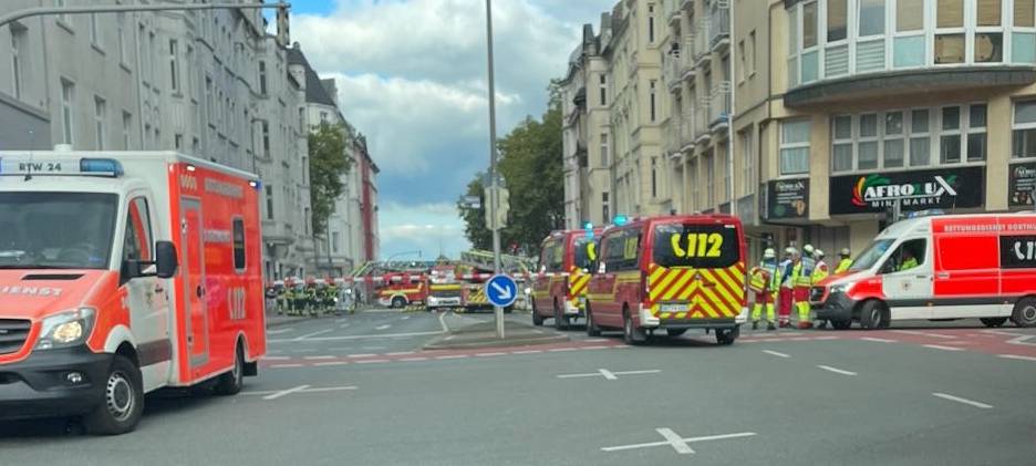 Brand an großer Dortmunder Kreuzung