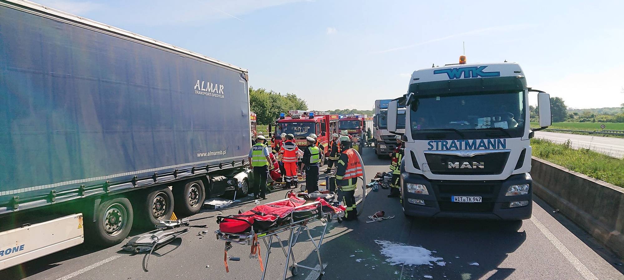 Schwerer Unfall auf der A2