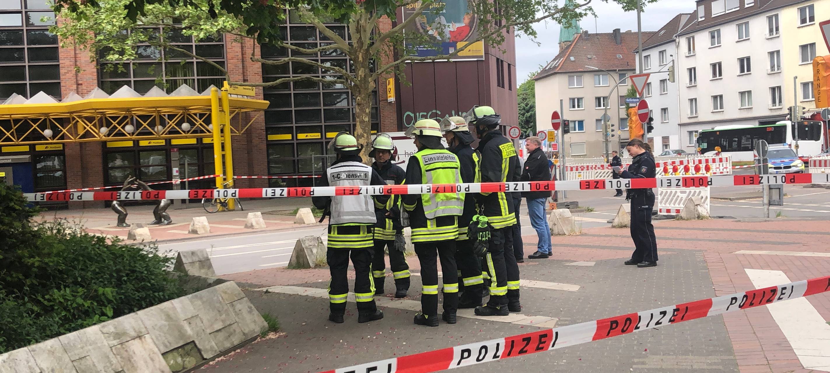 Großeinsatz an der Hauptpost