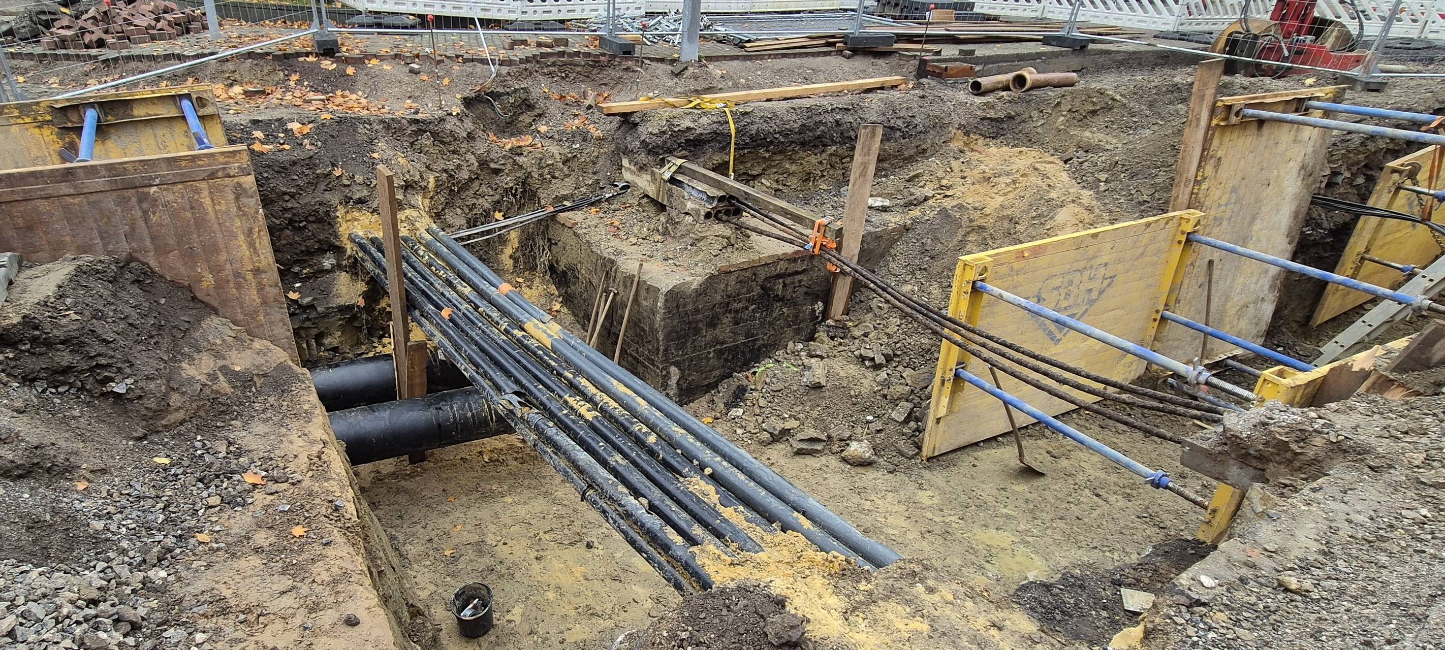 Gebäude in Dortmunder Baugrube aufgetaucht