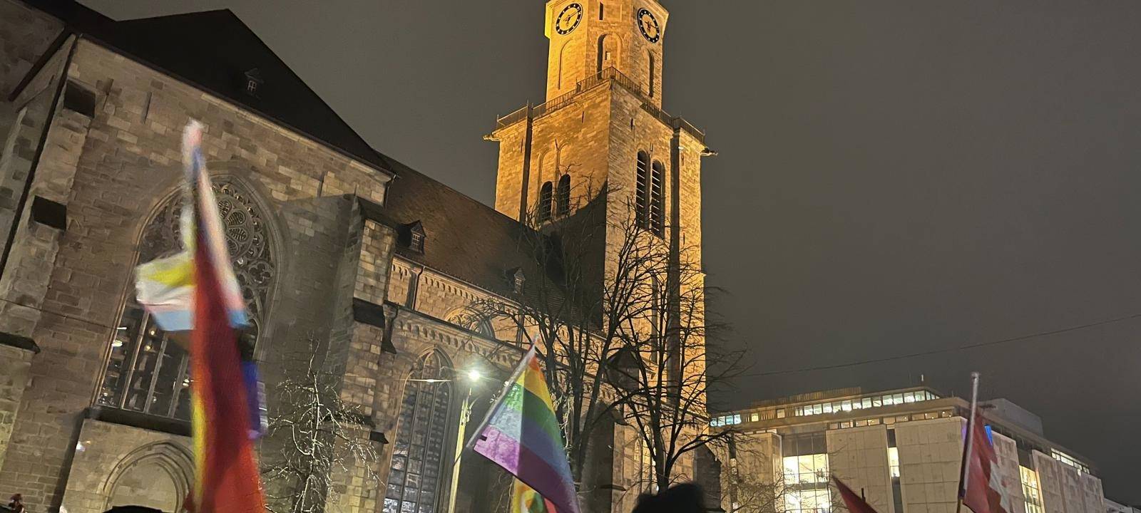 Proteste gegen CDU und AfD in Dortmund