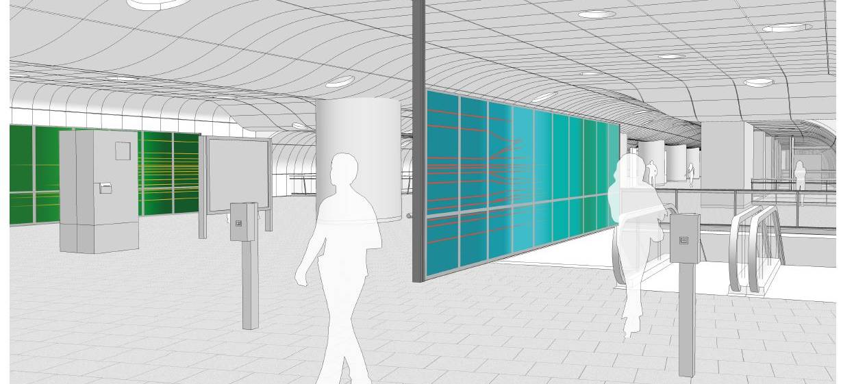 Glaskunst am Hauptbahnhof Dortmund