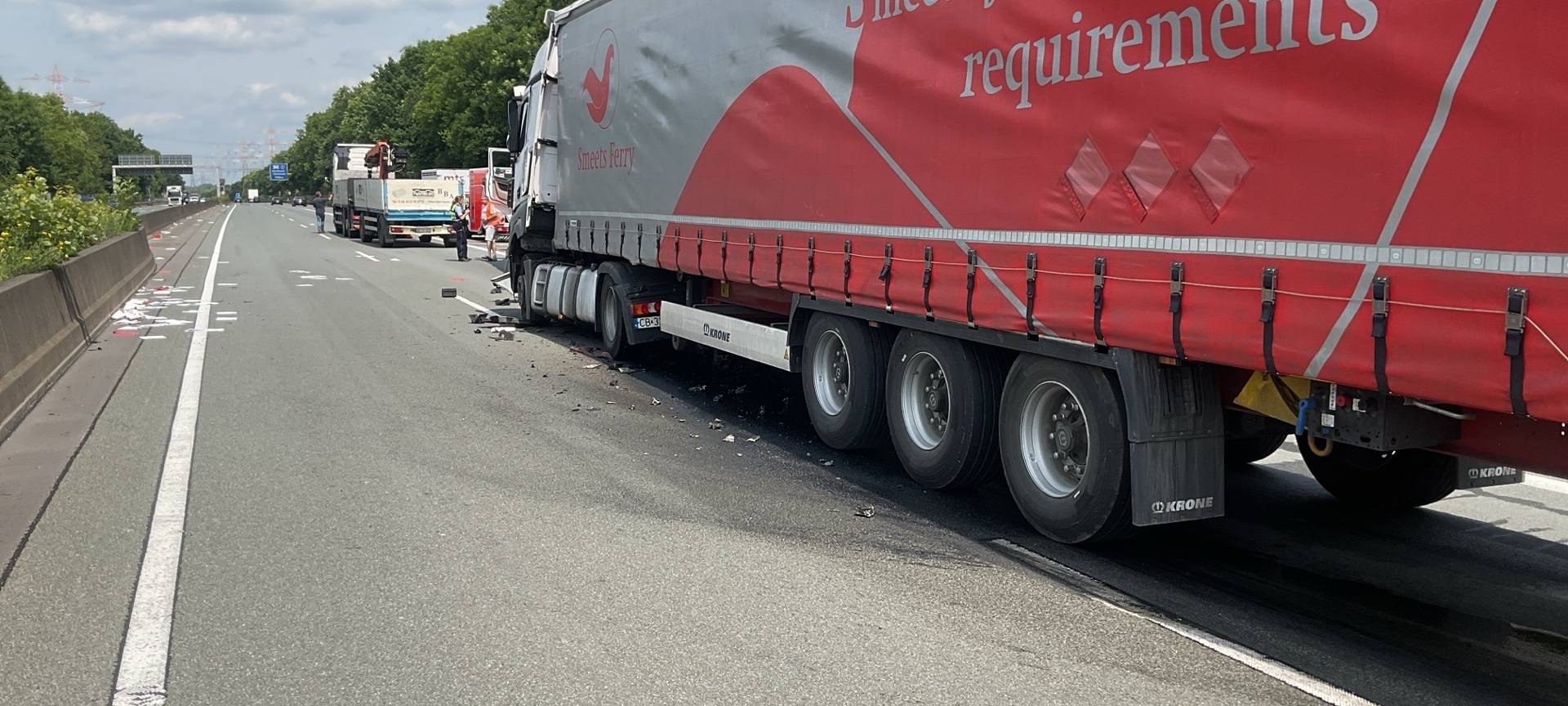 LKW-Unfall auf der A45 Richtung Dortmund